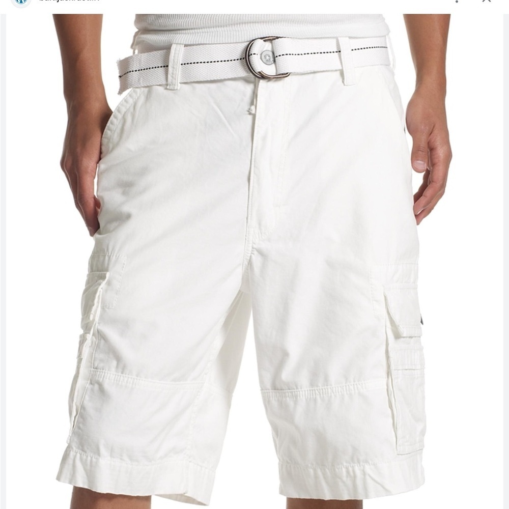 Levi's Classic White Cargo Shorts 100%Cotton Size 40
